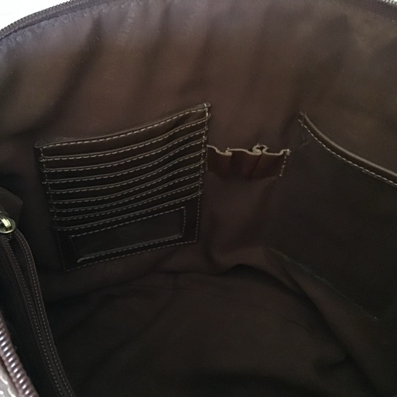 GIANI BERNINI all leather purse, in a very rich brown - Picture 4 of 11